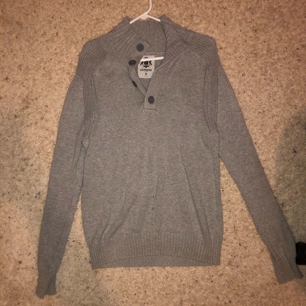 Quarter button sweater